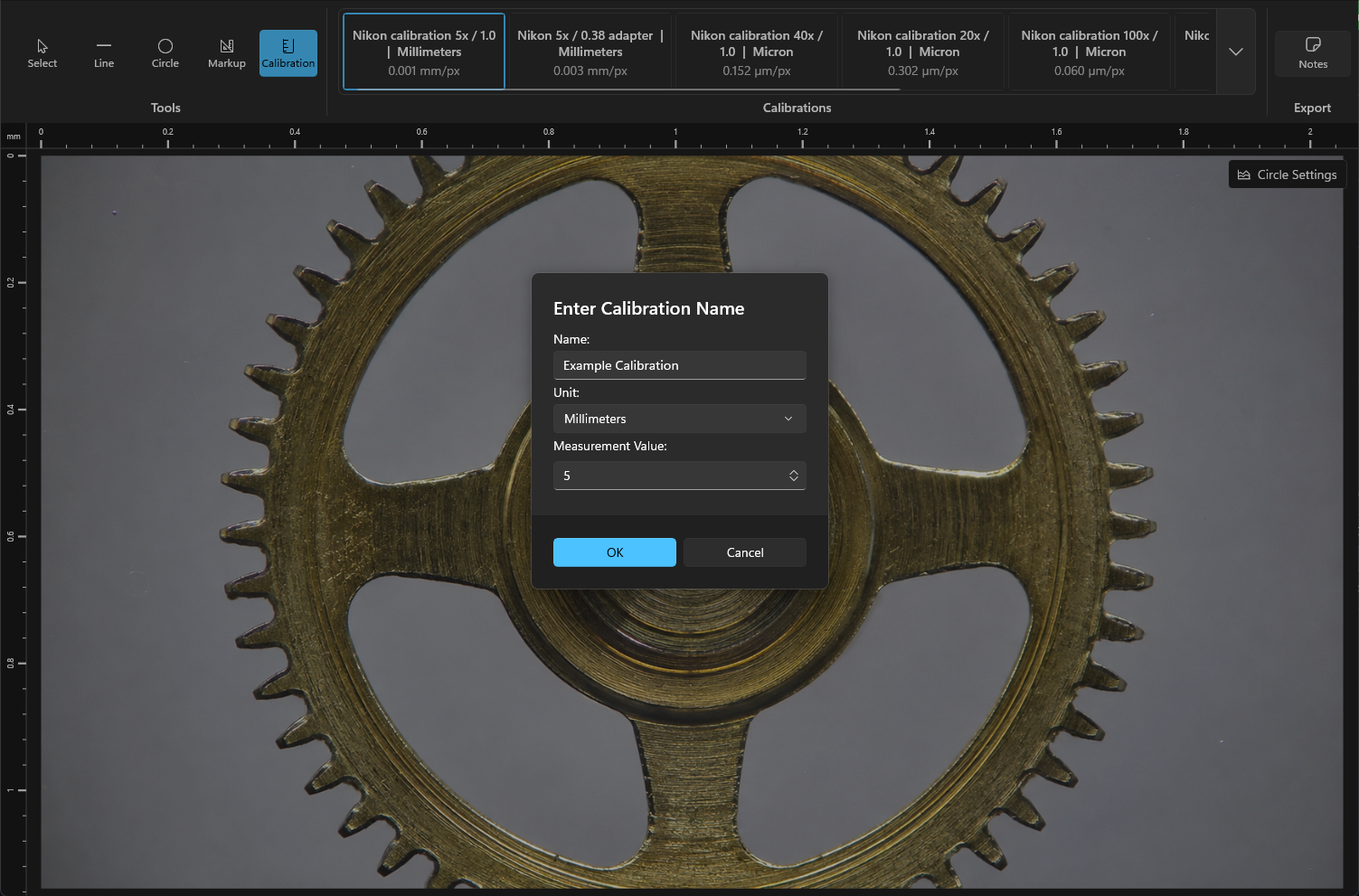 Saving a calibration profile in Pixosight